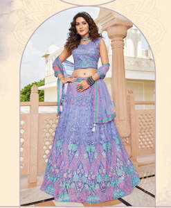 Lehenga Plus Size: Light Purple Readymade Lehenga Choli
