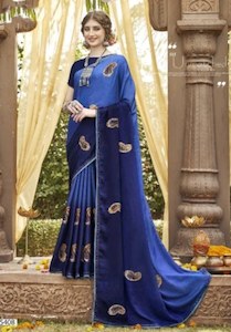 Radha Swarovski Chiffon Printed Saree