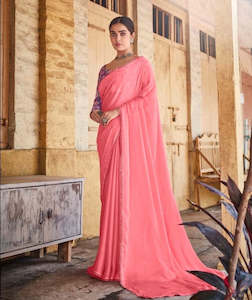 Moss Chiffon Printed Saree