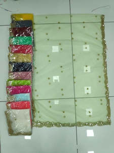Dupatta: Sheet Mirror Work Dupatta