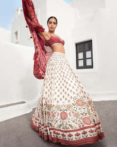 Unstitched Semi Stitched Lehenga: Anita Pavitra Semi Stitched lehenga