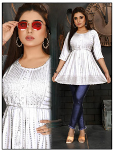 Kurti: Short Rayon Kurti
