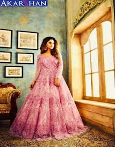 Plus Size: Embroidered Designer Gown