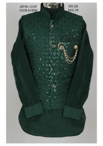 Kids Boy Modi Suit With Sequence Jacket