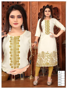 Rayon Kurti with Handwork & Embroidery