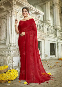 Designer Saree with Swarovski Work