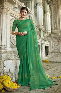 Designer Saree with Swarovski Work