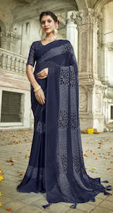 Designer Saree with Swarovski Work
