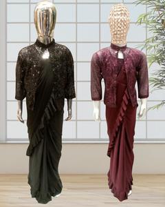 Girls Pre-Pleated Readymade Saree