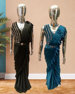 Girls Pre-Pleated Readymade Saree