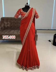 Sequins Saree: Bollywood Saree With Designer Blouse