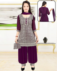 Kids: Girls Georgette Kameez
