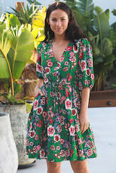 Sale: Jade V Neck Mini Dress - DREAMCATCHER