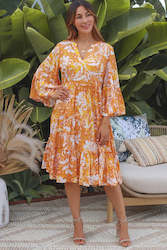 Sale: Ryleigh V-Neck Midi Dress - Avamia