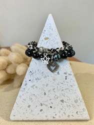 Black Agate Bracelet Set