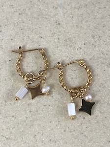 Earrings: Summer Night Hoops