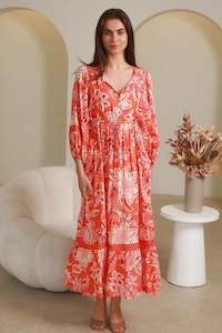 Midi Dress: Zhuri Midi Dress - DREAMCATCHER