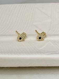 Stud Earrings: Hamsa Hand Studs