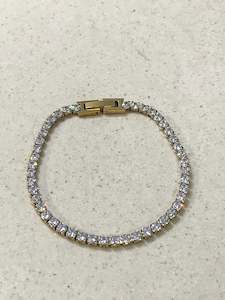 Eliza Tennis Bracelet - Gold