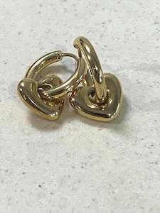 Earrings 1: Puffy Heart Hoops