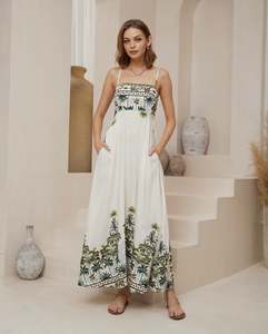 Nessa Palm Maxi Dress