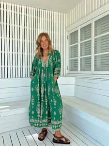 Boheme Midi Dress - Kiva Print Jaase