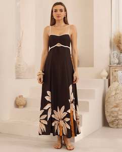 Clothing: Chocolate Palm Maxi Dress