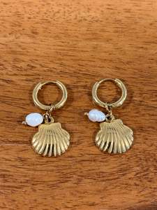 Coastal Collection 1: Coastal Clamshell Earrings