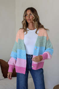 Clothing: Calli Multi Stripe Cardi