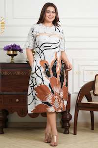 women-midi-batik-dress: Valentine Batik Designer Dress