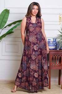 women-maxi-dress: Hazel Colorful Dress