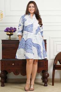 women-short-batik-dress: Liyana Batik Designer Dress