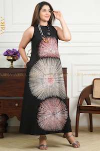 women-maxi-batik-dress: Galaxy Star Batik Dress
