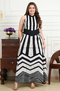 women-maxi-batik-dress: Elise Fusion Batik Designer Dress