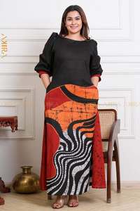 Tropic Vine Designer Batik Dress