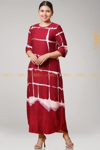 Deep Stripe Printed Dress