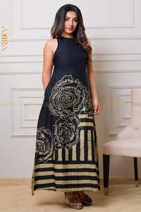 women-maxi-batik-dress: Eliza Batik Detail Dress