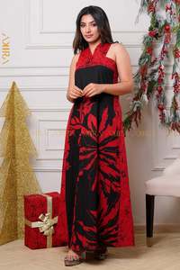 Ruby flowery batik dress