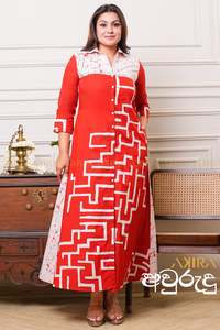 Orchid batik designer dress