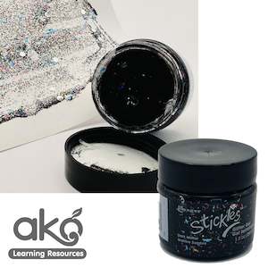 Lunar Pastes And Glitters: Dark Matter Stickles Glitter Gel