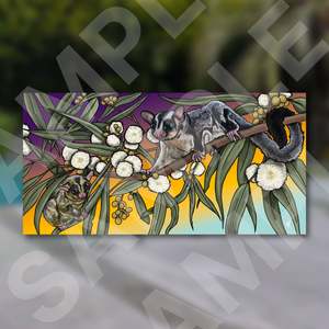 Australian Wildlife Art: Squirrel Glider Waterproof Outdoor Wall Art