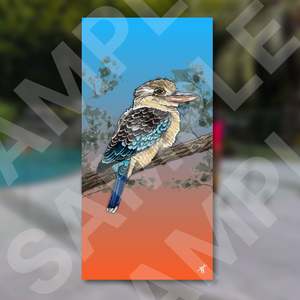 Australian Wildlife Art: Kookaburra Waterproof Outdoor Wall Art