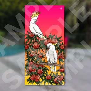 Australian Wildlife Art: Cockatoo Waterproof Outdoor Wall Art