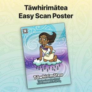 Ece Atua Posters: Tāwhirimātea Easy Scan Poster