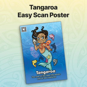Ece Atua Posters: Tangaroa Easy Scan Poster