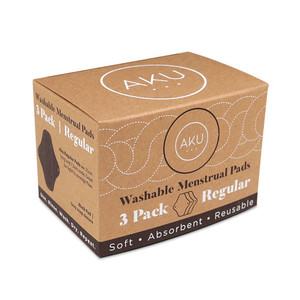 Products: Black Washable Regular Pads 3 Pack AKU