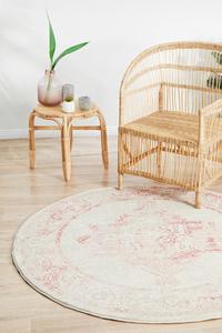 Avenue: Arvin Power Loomed Rose Round Rug