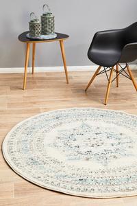 Tina 922 White Round Rug