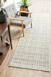 York: Aswan Brenda Natural White Runner Rug