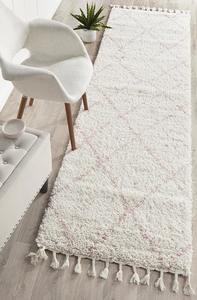 Roomvo: Laleh Pink Fringed Runner Rug